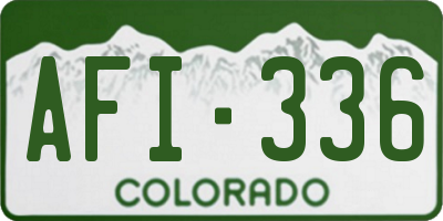 CO license plate AFI336