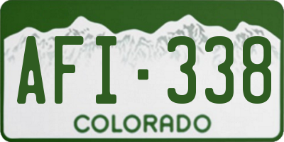 CO license plate AFI338
