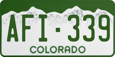 CO license plate AFI339