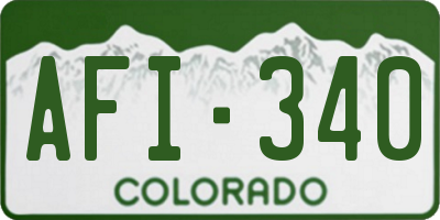 CO license plate AFI340
