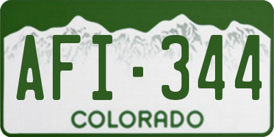 CO license plate AFI344