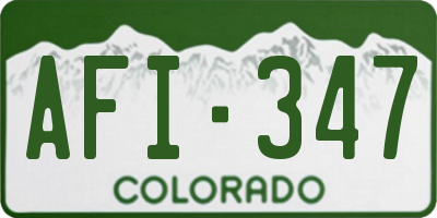 CO license plate AFI347