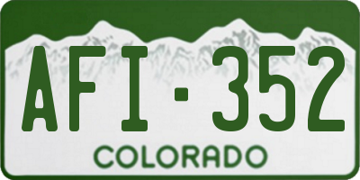 CO license plate AFI352
