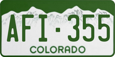 CO license plate AFI355