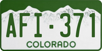 CO license plate AFI371