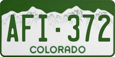 CO license plate AFI372