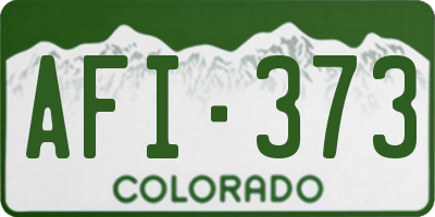 CO license plate AFI373