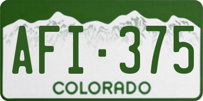 CO license plate AFI375