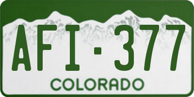 CO license plate AFI377