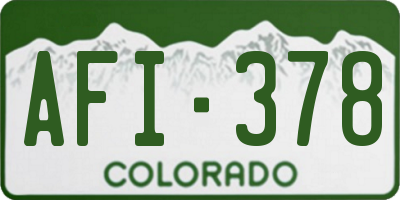 CO license plate AFI378