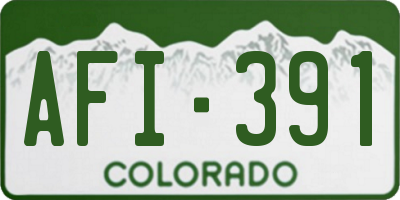 CO license plate AFI391