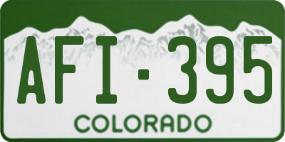 CO license plate AFI395