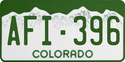 CO license plate AFI396