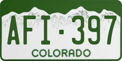 CO license plate AFI397
