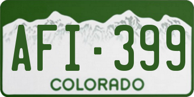 CO license plate AFI399