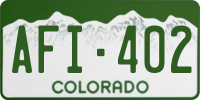 CO license plate AFI402