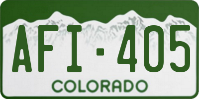 CO license plate AFI405