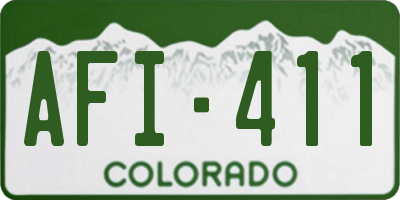 CO license plate AFI411