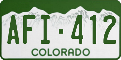CO license plate AFI412