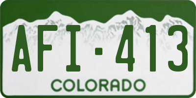 CO license plate AFI413
