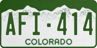 CO license plate AFI414