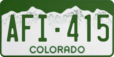 CO license plate AFI415