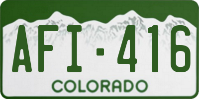 CO license plate AFI416