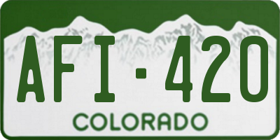 CO license plate AFI420