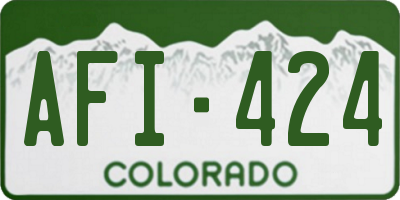 CO license plate AFI424