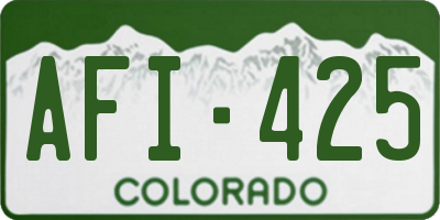 CO license plate AFI425
