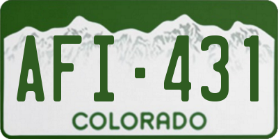 CO license plate AFI431