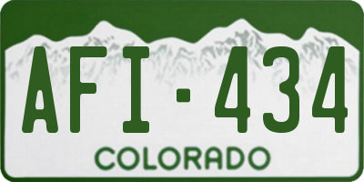 CO license plate AFI434