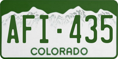 CO license plate AFI435