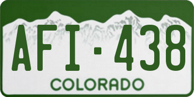 CO license plate AFI438