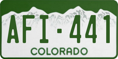 CO license plate AFI441