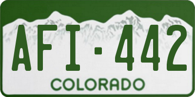 CO license plate AFI442