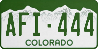 CO license plate AFI444