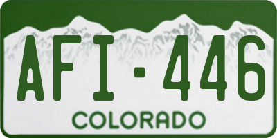 CO license plate AFI446