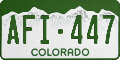 CO license plate AFI447