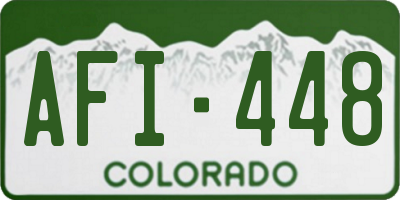 CO license plate AFI448