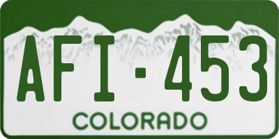 CO license plate AFI453