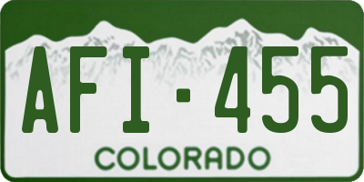 CO license plate AFI455