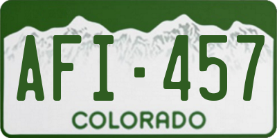 CO license plate AFI457