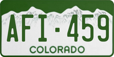CO license plate AFI459