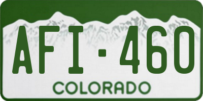 CO license plate AFI460