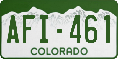 CO license plate AFI461