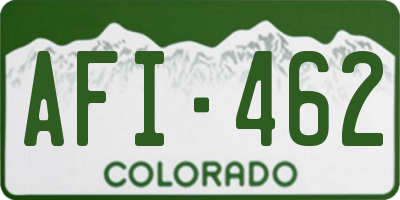 CO license plate AFI462