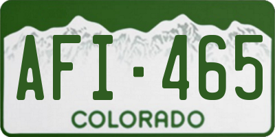 CO license plate AFI465