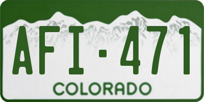 CO license plate AFI471