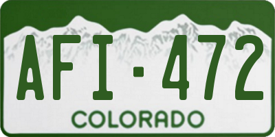 CO license plate AFI472